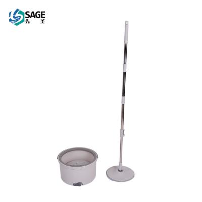 China Household Sustainable Clean Dirty Water Separated Spinning Flat Mop With Bucket Floor Brooms for sale