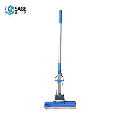 China SAGE Wholesale Household Broom PVA PP Cotton Head Roll Cleaning Tools Single Viable Aluminum Material Bellows for sale