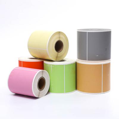 China Customized Waterproof Customized Three Color Thermal Self Adhesive Label Rolls Printing for sale