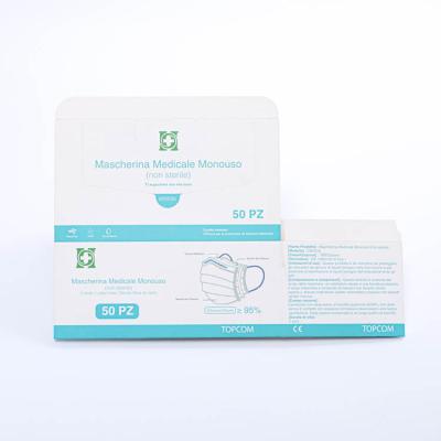 China Recyclable Custom Disposable Facial Mask Kn95 Paper Packaging Box for sale