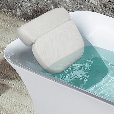 China Sustainable Indoor Bathroom Mesh Bathtub Cushion 4D Headrest Non-Slip Spa Pillow for sale