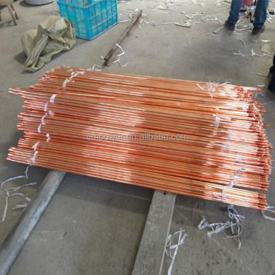 China Small Copper Clad Steel Lightning Rod Prices Round 8mm Copper Clad Steel Ground Rod for sale