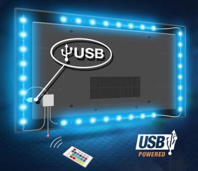 China Luces de tira flexibles del USB TV SMD LED 5050 RGB 2 años de garantía en venta