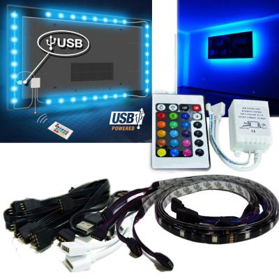 China Equipo llevado flexible brillante del contraluz de la tira 5 V USB TV de SMD5050 RGB en venta