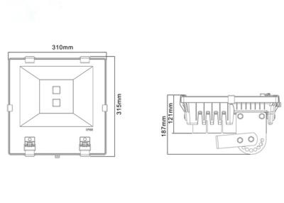 China 120Watt externo conduziu o lúmen 20000 3000K elegante das luzes de inundação à venda