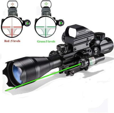 China SPINA Optics Scope Combo 4-16x50EG Dual Illuminated Scope + Sight 4 Holographic Reticle Red/Green Dot with picatinny for sale