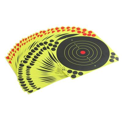 China 8-inch 24 sticks adhesive reactive Splatter paper shooting Targets for Pistol Rifle Airsoft Pellet for sale