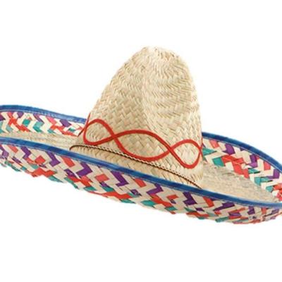 China WOMEN'S MEXICAN STRAW HAT Striped SOMBRERO FANCY COSTUME CG129 for sale