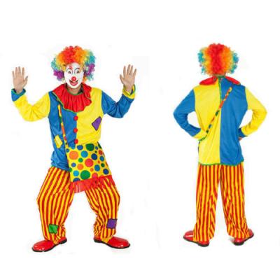 China Halloween Party Cosplay Performance Halloween Clown Costume Adult Circus Perform Colorful Party Men Unisex Cosplay for sale