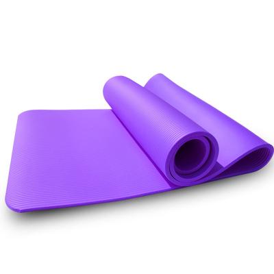 China Custom Made Yoga Mat Anti-Slip Gym Exercise Fitness Pilates Sports Yoga Mat Logo Durable Thick NBR Fitness Pilates Gym for sale