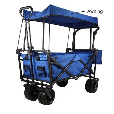 China 2022 Amazon Hot Sale Outdoor Adjustable Storage Large Capacity Handle Folding Hand Cart Trolley for sale