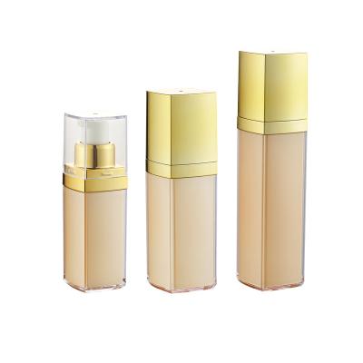 China 15ml 30ml 50ml Cosmetic Lotion Gold Silver Airless Pump Bottle In Stock for sale