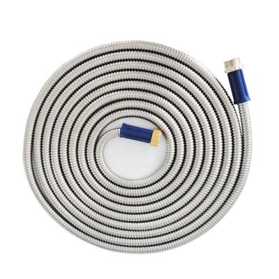 China Adjustable High Pressure Metal Garden Water Hose Expandable Stainless Steel Garden Hose for sale