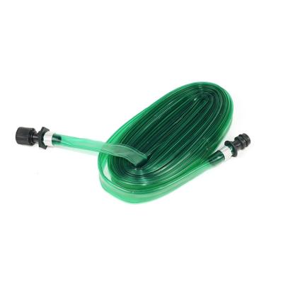 China High Quality Adjustable PVC Layflat Soaker Plastic Stain Hose Connector Irrigation Garden Hose, Sprinkler for Trampoline for sale