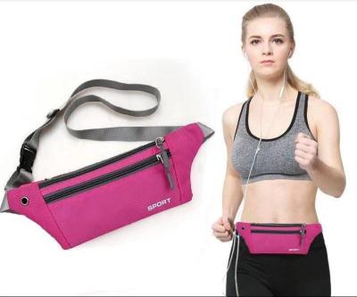 China Wholesale Custom Logo Cheap Waterproof Black Travel Money Belt Water Proof Fanny Pack Waist Bag for sale