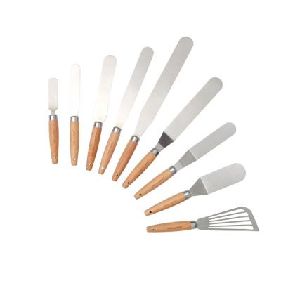 China New Products Viable Wholesale 10 Piece Kitchen Accessories Spatula Set Round Head Spatula For Kitchen for sale