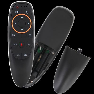 China Air Auto Mouse Voice Remote Control G10S Build in 6 Axis Gyroscope Support Google Voice Assistant, 17 Keys Remote Control for TV Box for sale