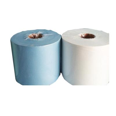 China Sustainable Multi Purpose Blue Industrial Paper Roll For Cleaning for sale