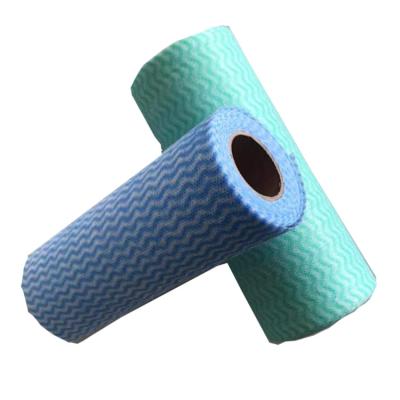 China Sustainable Cheap Disposable Kitchen / Bathroom Paper Cleaning Roll Mopping Cloth for sale