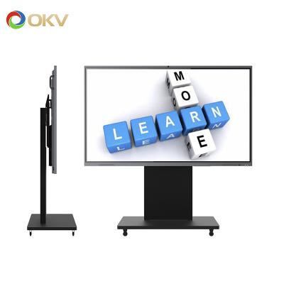 China OPS Windows Interactive Monitor Displays Online Board Whiteboard Panel Mobile Stand Vertical Stand School White Boards for sale