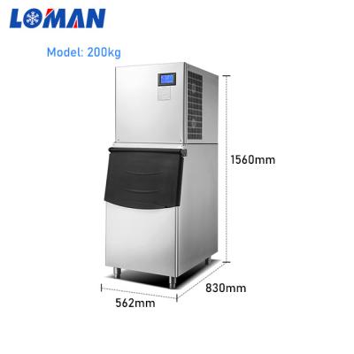 China Commercial Loman 200 kg/24 hour dry ice cube machine 140kg/hour commercial dry ice cube pelletizer dry ice maker production machine for sale