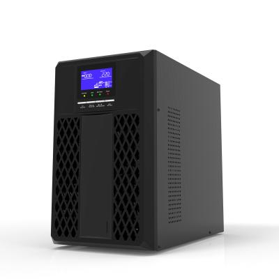 China BLACK 3kva Online Uninterruptible Power Supply Pure Sine Wave External Battery Nobreak for sale