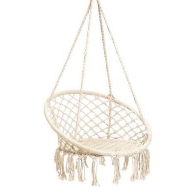 China Modern INS Swing Chair Balcony Bedroom Balcony Basket Dorm Household Cotton Rope Woven Hanging Patio Swings for sale