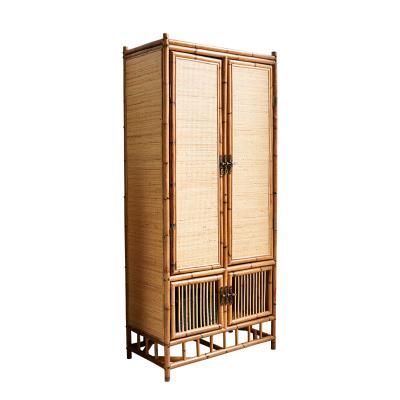 China (Other) Adjustable Modern Home Industrial Rattan Furniture Bedroom Rattan Wardrobe for sale