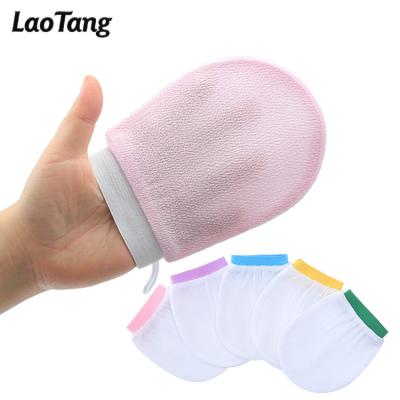 China EXFOLIATING 48 Hour Delivery Face Scrub Exfoliating Glove Tan Remover Face Exfoliator Shower Glove Tanning Glove for sale