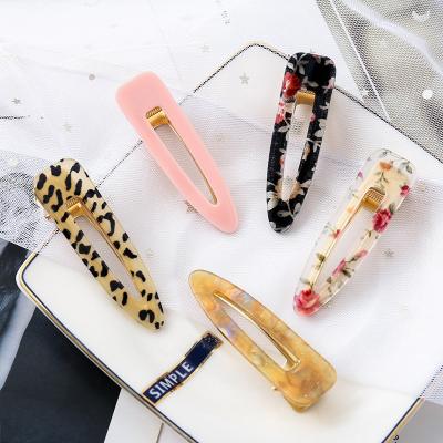 China Fashion Factory Fashion Acetate Hair Clips Geometry Duck Bill Hairpin Hair Accessories For Women for sale