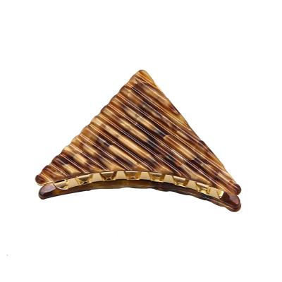 China 2021 Fashion Women Hair Claw Fashion Hair Accessories Acetate Triangle Hair Claw Clip for sale