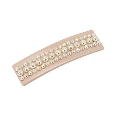 China Fashion Pearl Hair Clips Pins For Women Girls Fashion Hair Accessories Acetate Elegant Hair Clip for sale