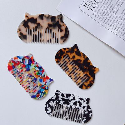 China Factory Hot Sale Fashion New Girls' Hair Colored Rainbow Color Acetate Hair Combs For Women Girls Hair Thick Long Combs For Women for sale