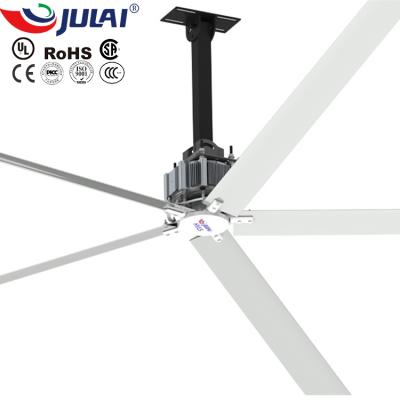 China Warehouse JULAI 24ft Hvls OEM 7.3m/24ft Pmsm Fan Energy Saving Ceiling Fans for sale