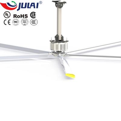 China Hotels JULAI RTS 7.3m 24ft commercial solar hvls ceiling fan for large space for sale