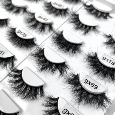 China Super Thick Natural Fluffy Label Lash Boxes Natural Wispy Mink Lashes 20MM 22MM 3D Mink Eyelashes Vendor Wholesale Private lashes for sale