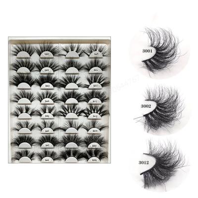 China Wholesale Best Selling Super Fluffy Thick Mink Lashes 3D 5D Striplash Own Brand 28MM Luxurious Extra Long 30MM Mink Eyelash for sale