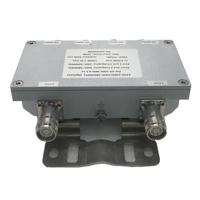 China Outdoor Dual Unit Base Station Cavity Combiner 2300-2690/3400-3800MHz Diplexer IP67 OEM for sale