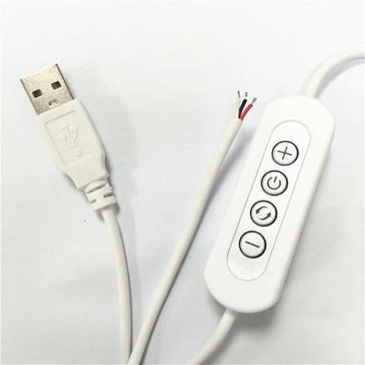 China Cool Led Lights Item Class LED Strip Power Cord Stepless Dimming Multifunctional Three-color Switching Color Fill Living Light Switch Stepless Cable for sale