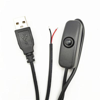 China Other OEM Open PVC USB C Switch Cable USB A Type-C With Master Switch Charging Cable Connect LED Light Bar To Power Cable for sale