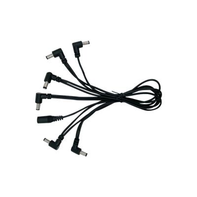 China Black Underground 6 Way Guitar Effect Power Supply Cable Splitter Wire Rope For Boss Electric Guita Adapters 9v for sale