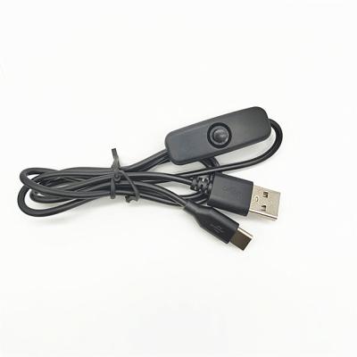 China Power Switch OEM 1m 2m Powered OFF Type C USB Cable With Switch For Raspberry Pi Led for sale