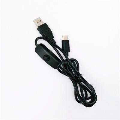 China PVC Usb Charger Cord Type C Data Transfer Charging Cable With On/Off Power Switch for sale