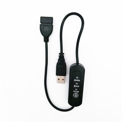 China PVC Power Extension Cable Supply USB 3-Stage Temperature Control Switch Line for sale