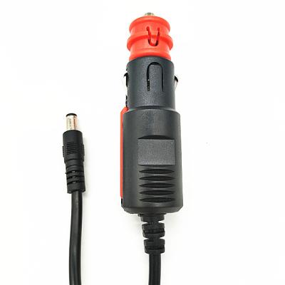 China Vehicle Mounted Power Supply Power Cord Cigarette Lighter Line 12V Car Charger Cord Mains Red Car Charging Line for sale