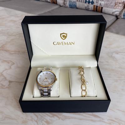 China Custom Luxury PU Leather Logo Gift Box Hot Selling Female Watches Crystal Quartz Wristwatch Set kol saati Bracelet Set Ladies Casual for sale