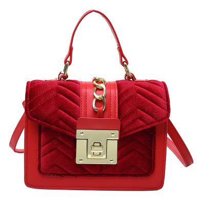 China 2022 Fashion Designer's Cross - Famous Body Handbags Brands Velvet Ladies Handbags Women Purses and Handbags Luxury for sale