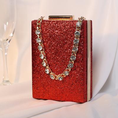 China 2022 clutches and clutches fashion ladies handbags bridal rhinestone silver chain evening clutches purses purses for women for sale