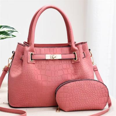 China Other 2022 European and American New Pink Fashion Designer Leather Large Purse and Handbag for sale