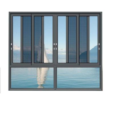 China Magnetic Screen China Shenzhen Factory Customized Arched Top Aluminum Exterior Window for sale